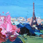 Detail of Paris oil painting on canvas