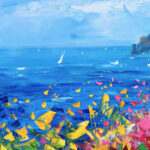 Detailed closeup of Positano Painting 1