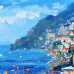 Detailed closeup of Positano Painting 3