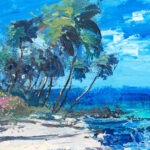 Detail of Hawaii Beach Painting