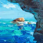 Detail of Blue Grotto Painting