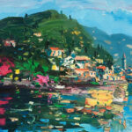 Detail of Lake Como Painting