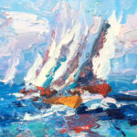 Detail of Sailboats Painting