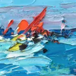 Detail of Sailboats Painting