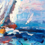 Detail of Sailboats Painting