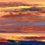 Detailed closeup of the sunset painting