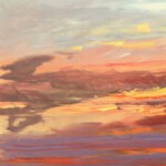 Detailed closeup of the sunset painting