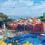 Detail of Vernazza Cinque Terre Painting