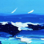 Detail of Ocean oil painting on canvas