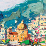 Detail of Positano oil painting on canvas