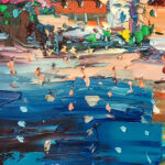 Detail of Positano oil painting on canvas