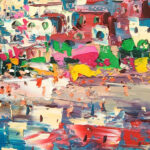 Detail of Positano oil painting on canvas