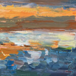 Detailed closeup of Sunset painting 3