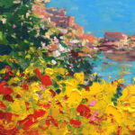 Detail of Capri Painting, Original Oil Painting on Canvas