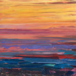 Detailed closeup of Abstract sunset painting 2