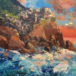 Detail of Manarola Cinque Terre Painting