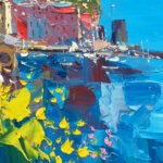 Detail of Vernazza Cinque Terre painting