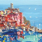 Detail of Vernazza Cinque Terre painting