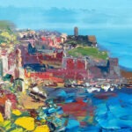 Detail of Vernazza Cinque Terre painting