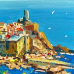 Detail of Vernazza Cinque Terre painting