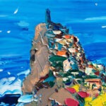 Detail of Vernazza Cinque Terre painting