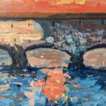 Detail of Ponte Vecchio Florence Painting