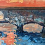 Detail of Ponte Vecchio Florence Painting