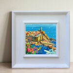 Vernazza Cinque Terre painting, original oil painting on canvas