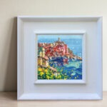 Vernazza Cinque Terre painting, original oil painting on canvas